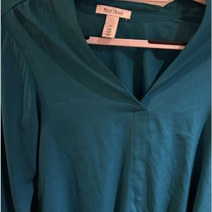 White House Black Market teal colored light sweater